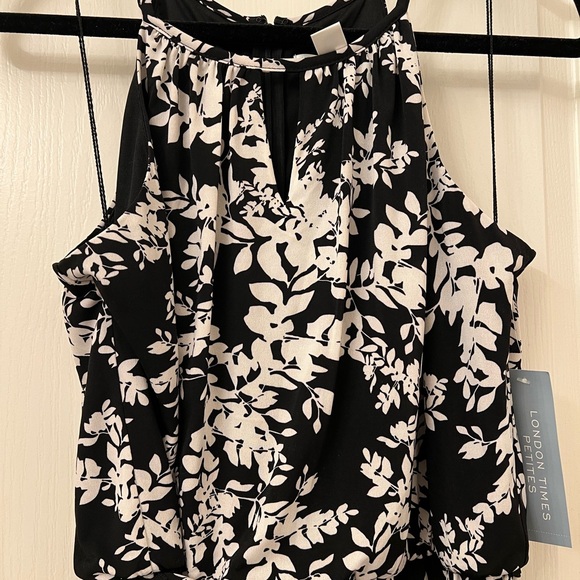 Black and white one piece capri.  Can be styled with heels or flats. - Picture 5 of 6